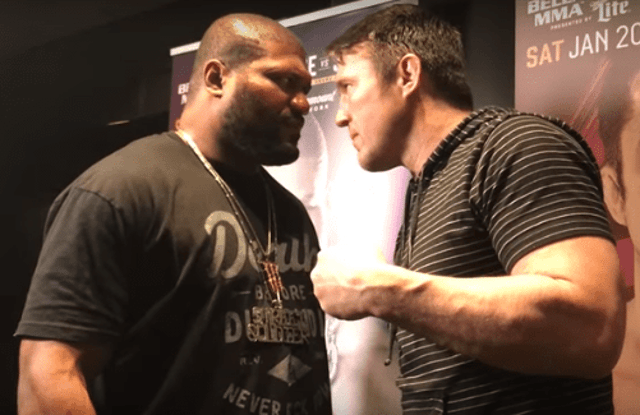 Chael Sonnen e Rampage Jackson se encaram antes do Bellator 192