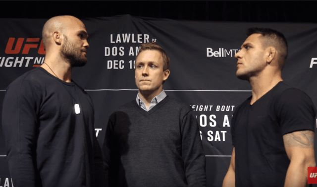 Robbie Lawler e Rafael dos Anjos se encaram antes do UFC Canadá