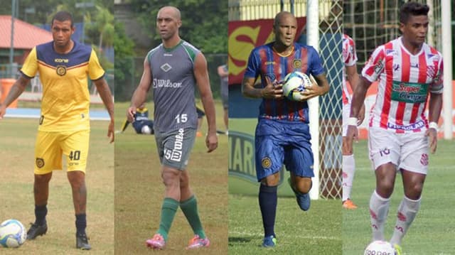 Léo Lima (Madureira), Leandro Euzébio (Cabofriense), Souza (Madureira) e Almir (Bangu)