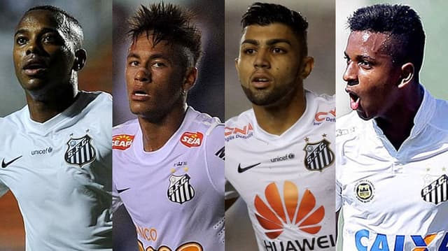 Robinho, Neymar, Gabigol e Rodrygo