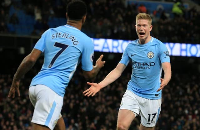 Sterling e De Bruyne - Manchester City x West Bromwich