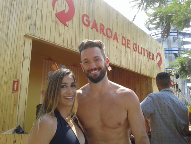 Daniele e Diego Hypolito no Carnaval em São Paulo