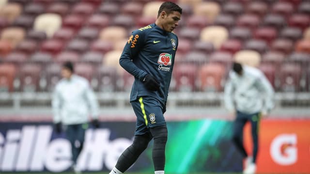 Treino seleção brasileira - Thiago Silva