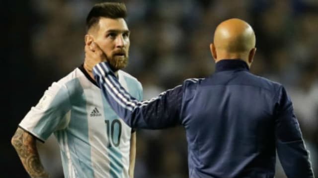 Lionel Messi e Jorge Sampaoli