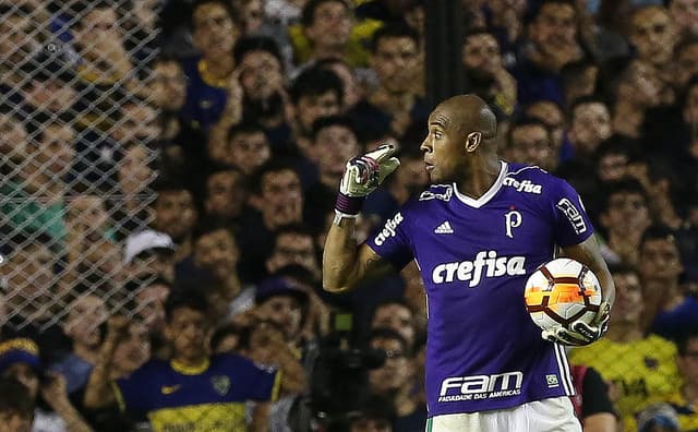 Jailson durante a vitória do Palmeiras, na Bombonera