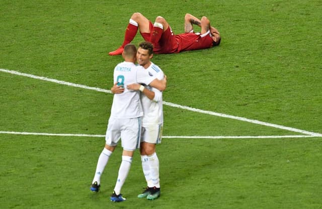 Benzema e Cristiano Ronaldo - Real Madrid x Liverpool