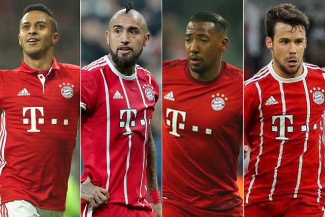 Montagem - Thiago Alcântara, Arturo Vidal, Jerome Boateng e Juan Bernat