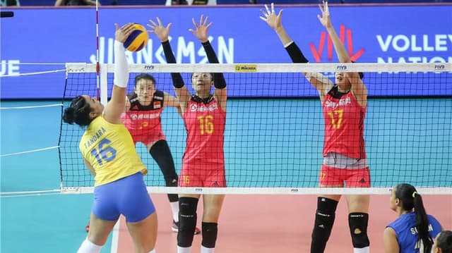 Brasil x China pela Liga das Nações de Vôlei feminino