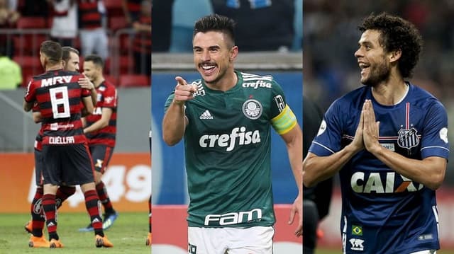 Flamengo, Palmeiras e Santos