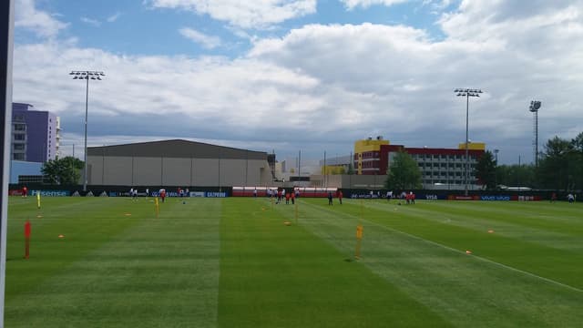 Seleção da Rússia durante atividade em Novogorsk