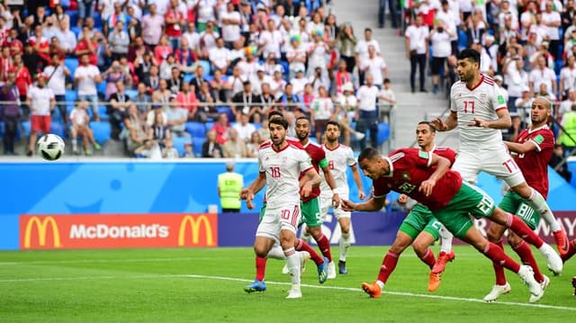 Aziz Bouhaddouz marcou, contra, o gol da vitória do Irã&nbsp;