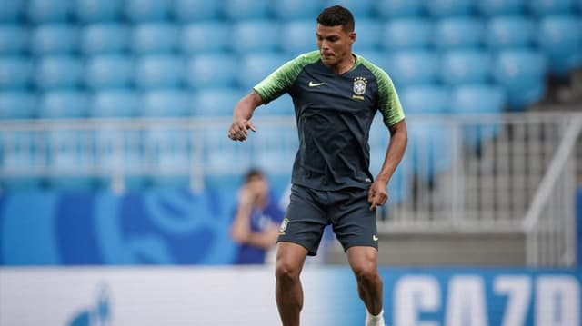 Treino da Seleção Brasileira - Thiago Silva