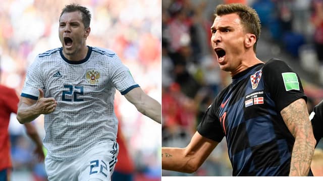 A Rússia de Dzyuba enfrenta a Croácia de Manzukic neste sábado