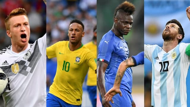 O Brasil atingiu uma marca importante na vitória por 2 a 0 sobre o México, nesta segunda-feira, em Samara. Com os gols de Neymar e Roberto Firmino, a Seleção Canarinho chegou a 228 gols, ultrapassou a Alemanha, que deixou a Rússia com 226, e se tornou o país com mais gols marcados em Copas do Mundo. O LANCE! traz o top-10 pra você. Confira!