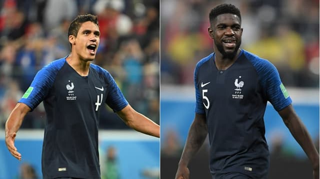 Montagem Varane e Umtiti