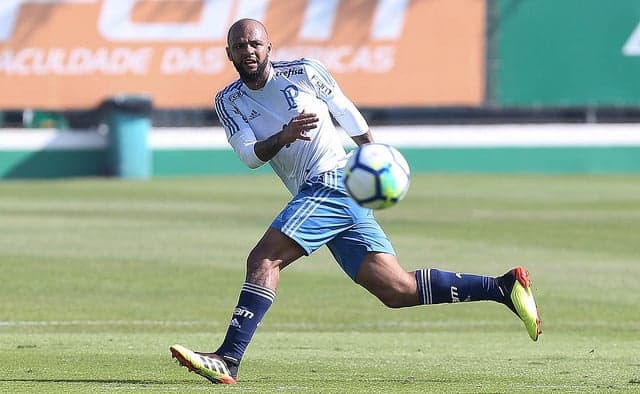 Felipe Melo - treino Palmeiras