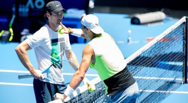 Rafael Nadal e Carlos Moya na Austrália