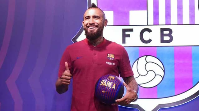 Apresentação de Vidal no Barcelona