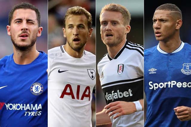 Montagem - Hazard, Kane, Schurlle e Richarlison