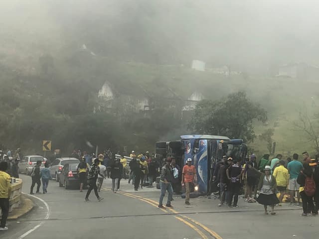 Acidente com torcedores do Barcelona de Guayaquil