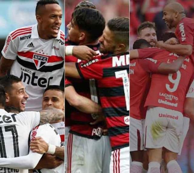 São Paulo, Flamengo e Internacional