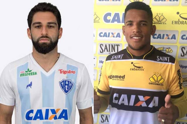 Montagem - Pedro Carmona (Paysandu) e Vitor Feijão (Criciúma)