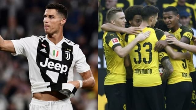 Montagem - Juventus e Dortmund