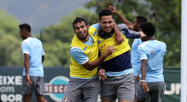 Sornoza e Luciano - Treino Fluminense