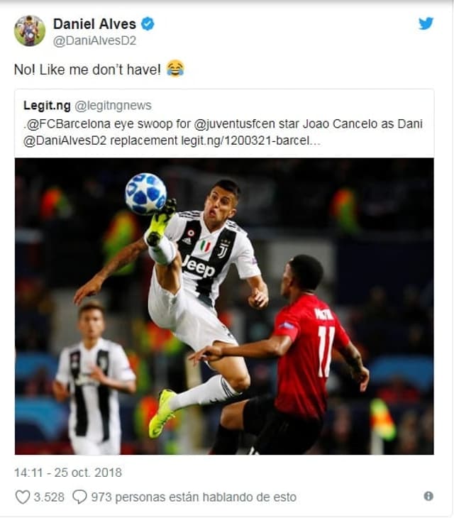 Tweet Dani Alves