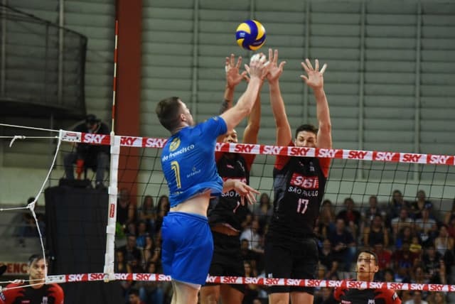 São Francisco Saúde/Vôlei Ribeirão 2 x 3 Sesi-SP