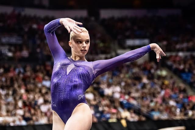 Alyssa Bauman, campeã mundial de ginástica com os Estados Unidos em 2014