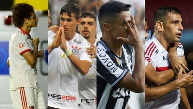 Montagem - Flamengo, Corinthians, Botafogo e São Paulo