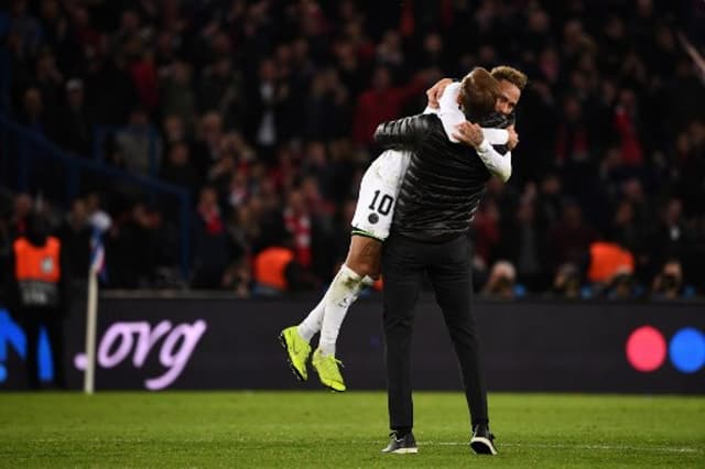 Neymar e Thomas Tuchel - PSG x Liverpool