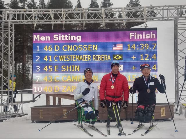 Cristian Ribera faz história e fatura prata na Copa do Mundo de para-ski cross country