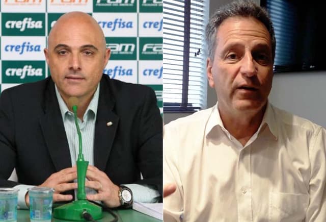 Montagem VAIVÉM - Galiotte e Landim (presidentes de Palmeiras e Flamengo)