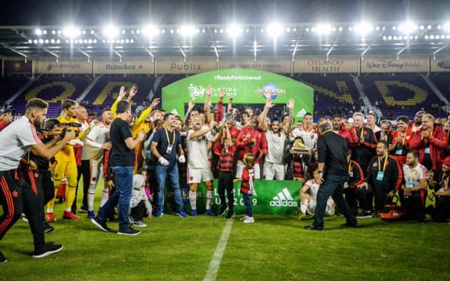 Flamengo foi campeão da Florida Cup, em Orlando. Confira a seguir imagens da partida