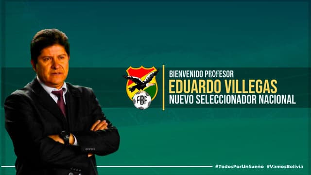 Eduardo Villegas é anunciado como técnico da Bolívia