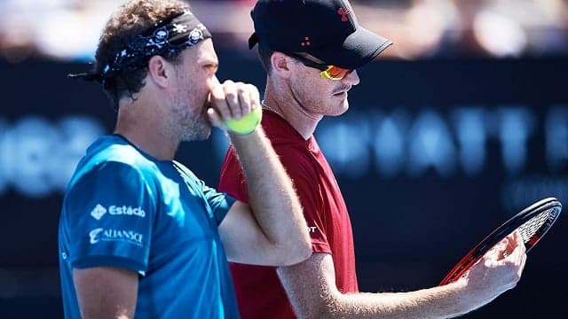 Bruno Soares e Jamie Murray no torneio de Sydney em 2019