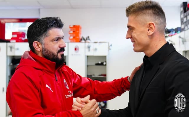 Piatek e Gattuso - Milan