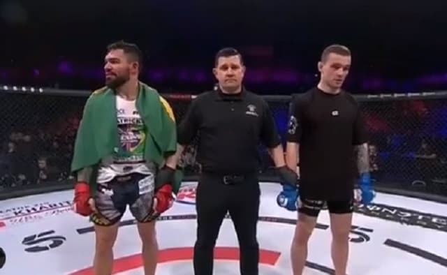 Patricky Pitbull teve dificuldades, mas venceu e chegou ao quinto triunfo seguido no Bellator (Foto: Reprodução)