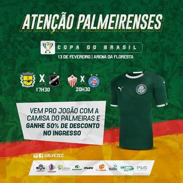 Ingresso - Palmeiras e Galvez