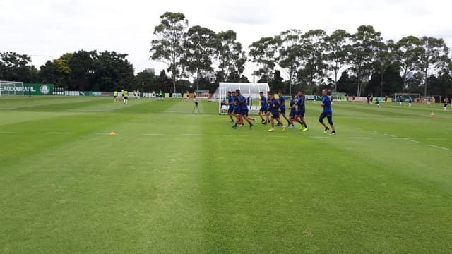 Talleres treinaram na Academia de Futebol ao mesmo tempo que o Palmeiras