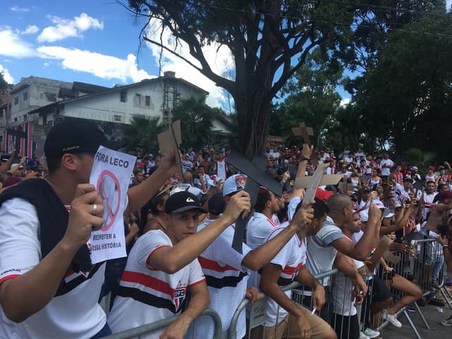 Protesto da torcida do São Paulo