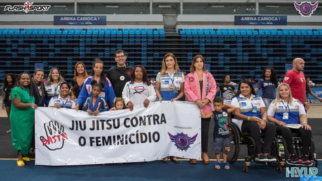 Evento de jiu jitsu contra feminicídio