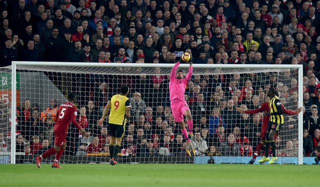 Alisson em Liverpool x Watford