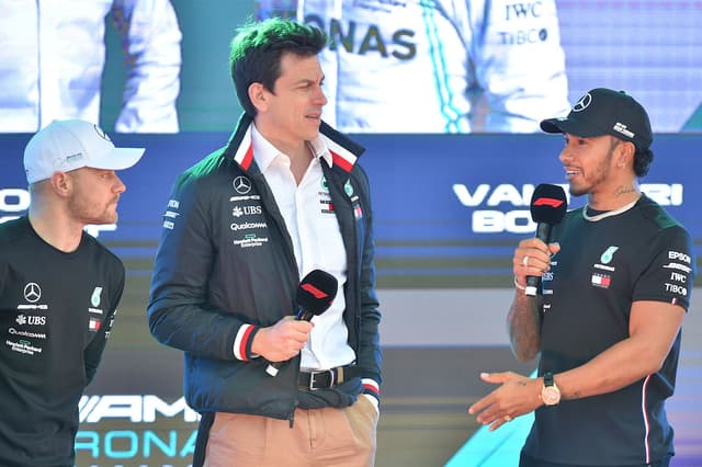 Bottas, Wolff e Hamilton