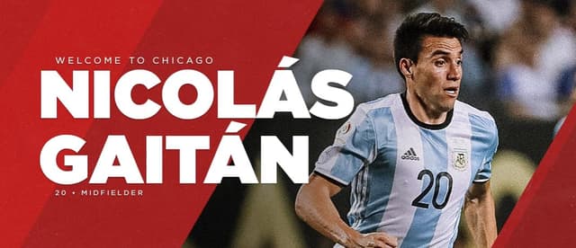 Anúncio de Nico Gaitán por parte do Chicago Fire