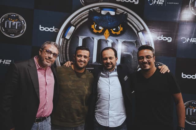 Rodrigo Kubitza, André Akkari, Robinson Quiroga e Ueltom Lima durante o IPF 2019, em Campinas