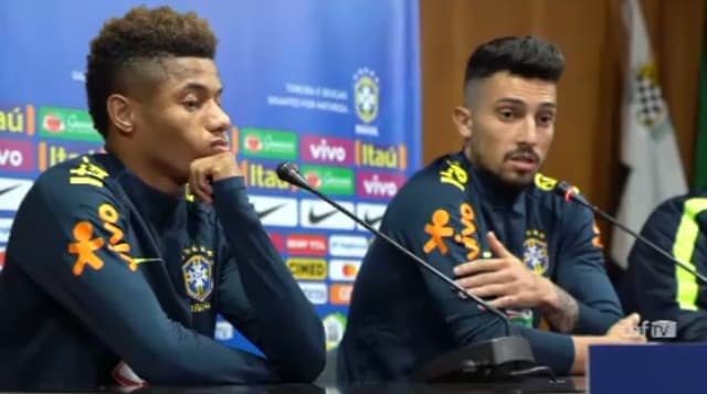 David Neres e Alex Telles - Seleção Brasileira