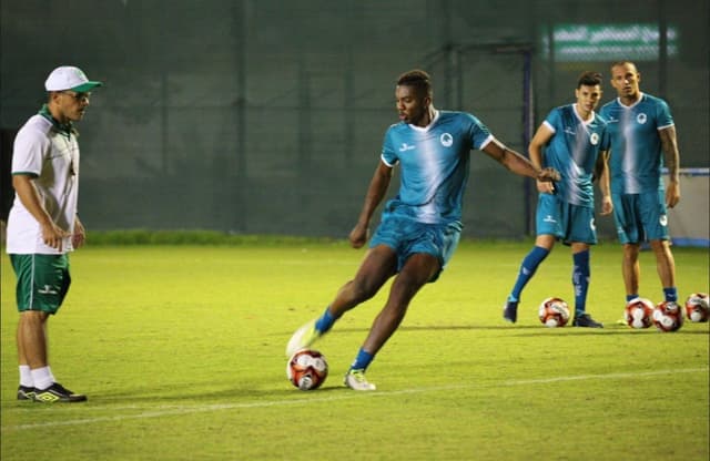 Felipe Augusto em treinamento do Boavista